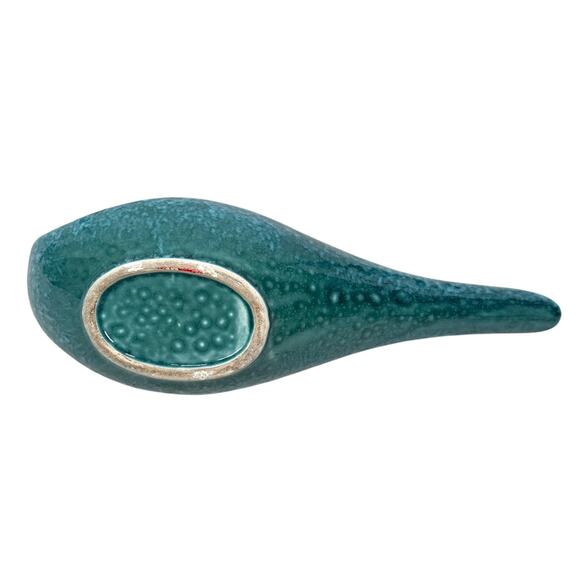 Vintage Studio Pottery Ceramic Genie Bottle Lamp Vase Planter Blue Glaze MCM - Picture 6 of 9